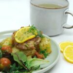 건강한 식단, 작은 실천이 만드는 큰 변화 a plate of food next to a cup of tea