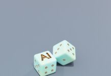 AI 기술, 건강 관리의 새로운 동반자 되다 Two dice with ai letters and dots